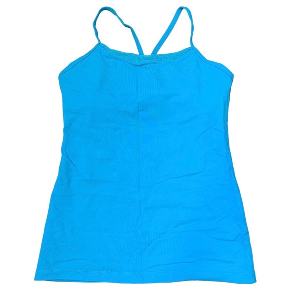 LULULEMON Vintage Limited Ujjayi Power Y Tank Top Turquoise Blue Size Medium - Picture 3 of 9